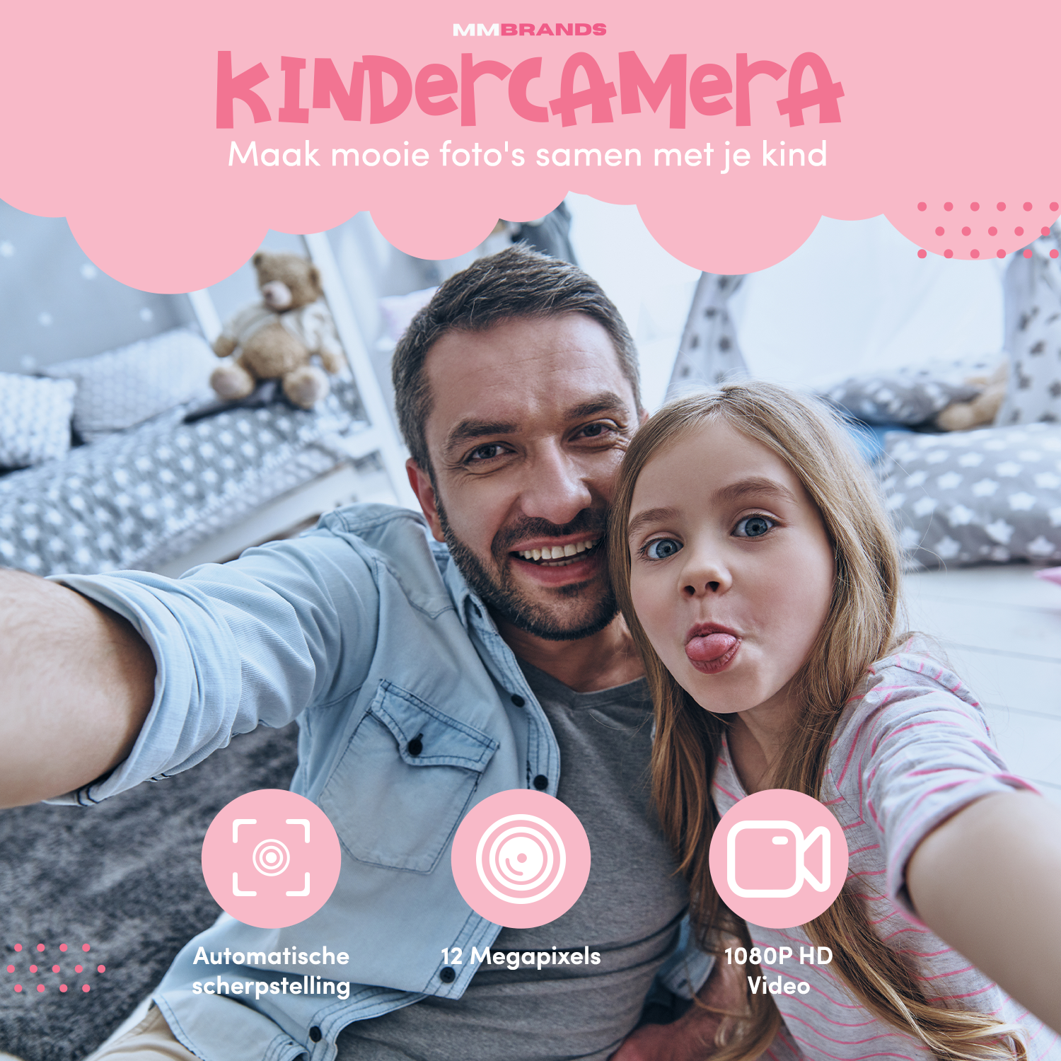 Digitale Kindercamera - Incl. 32GB SD-Kaart - Roze