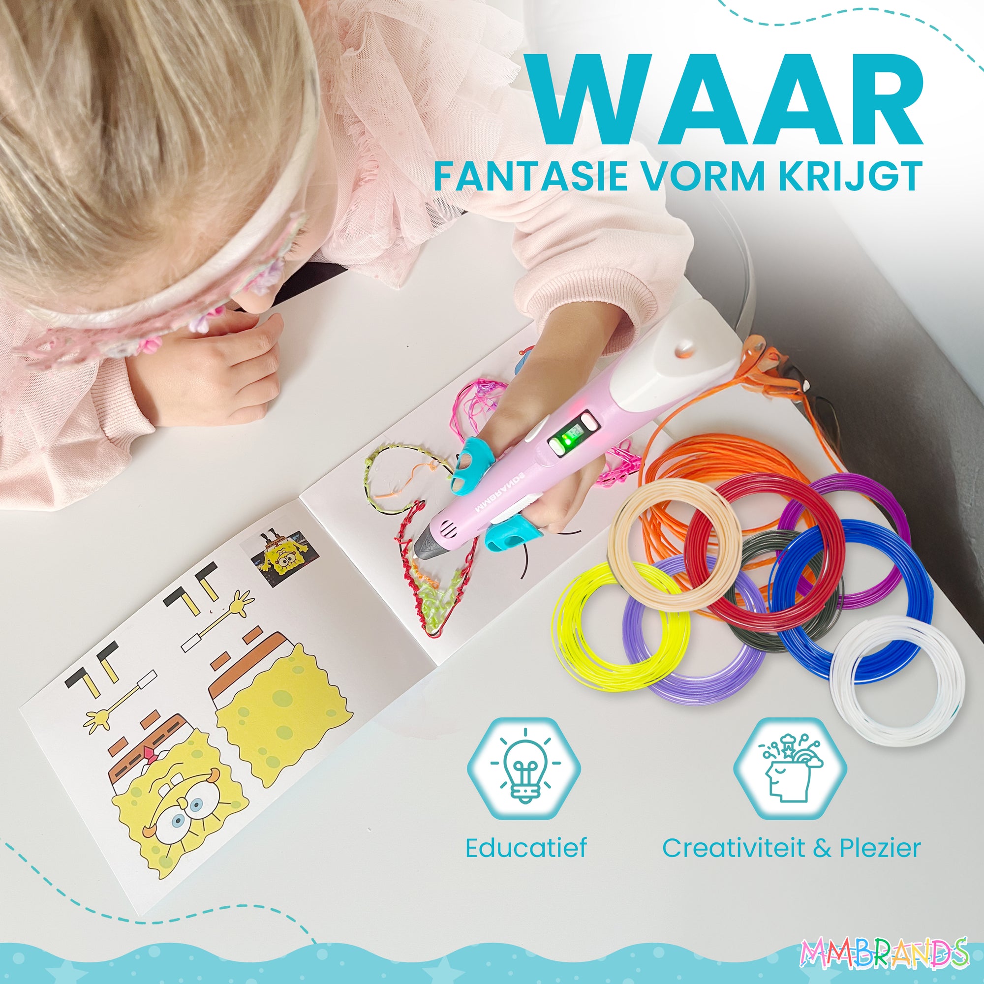 Zestaw startowy długopisów 3D - 10 kolorów filamentu