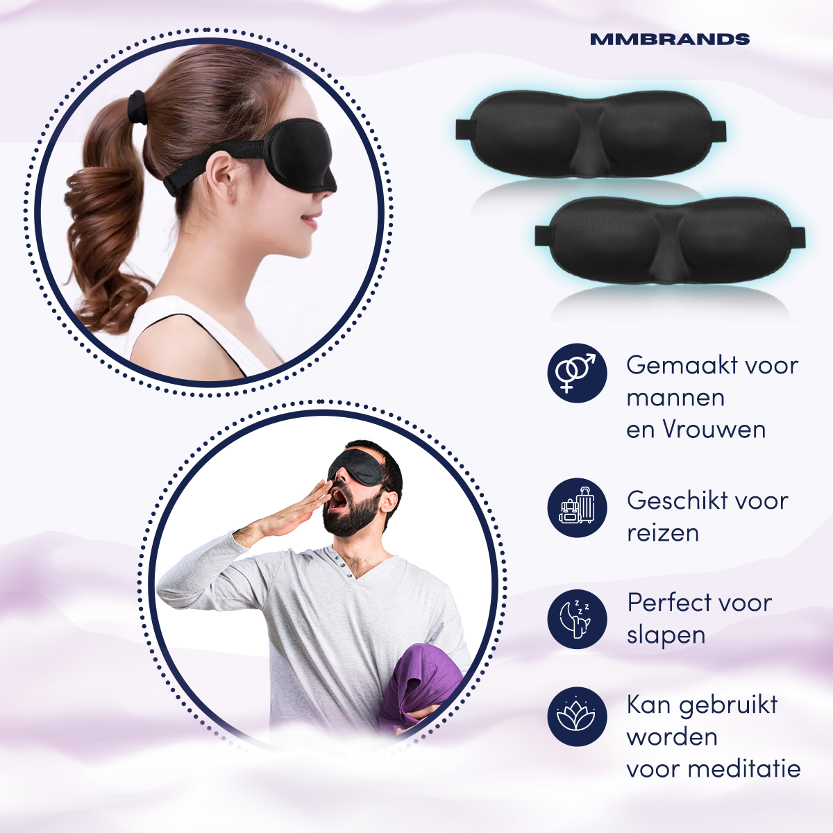 Luxe Slaapmasker Set - 2 Stuks - Ergonomisch