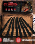 Steakmesser Set – 8-teilig – Schwarz