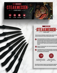 Steakmessen Set - 8 Stuks - Zwart