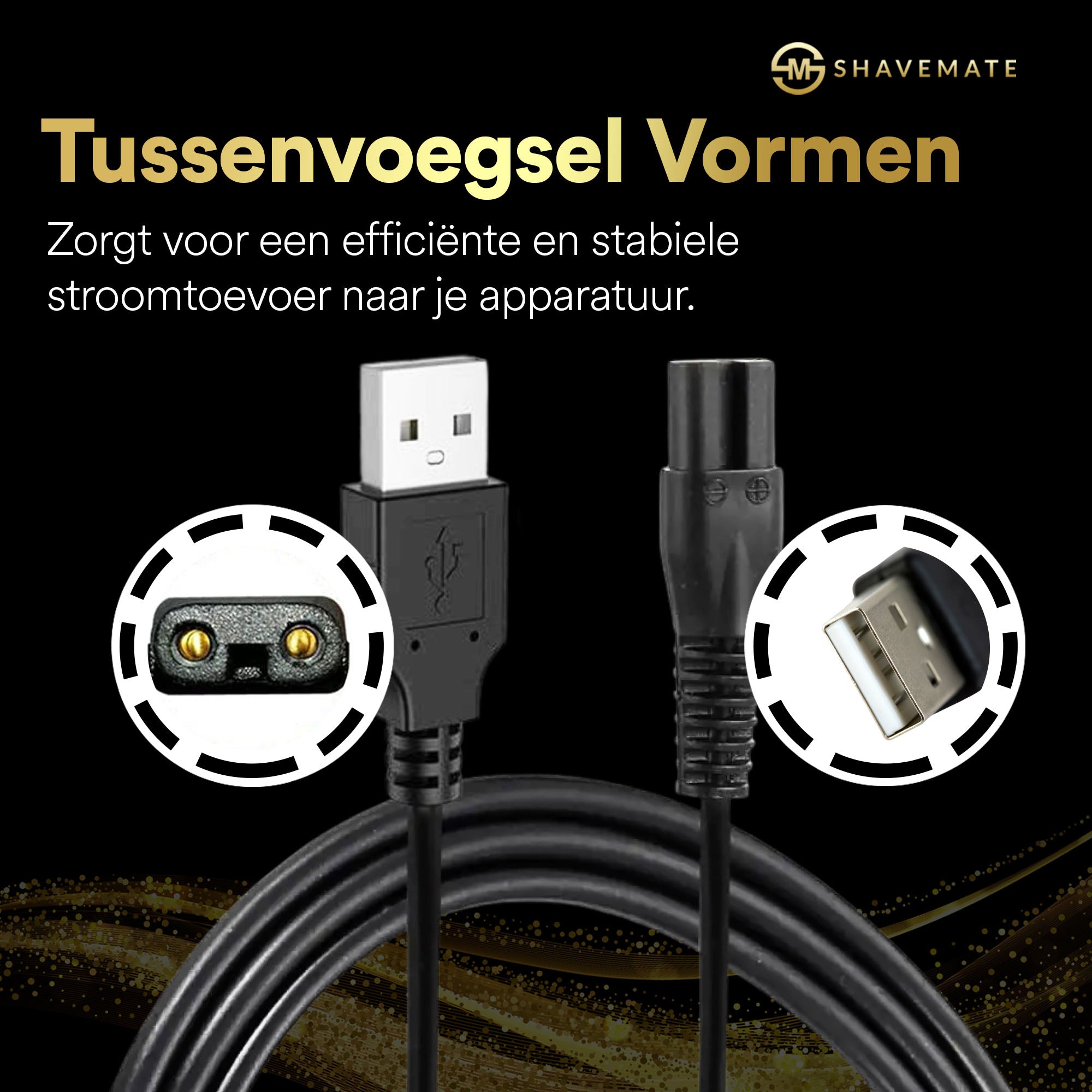 USB Oplaadkabel voor ShaveMate Scheerapparaten - 1 meter