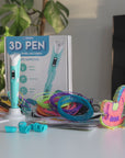 3D Pen Starterspakket - 100M Filament - 10 Kleuren - Blauw